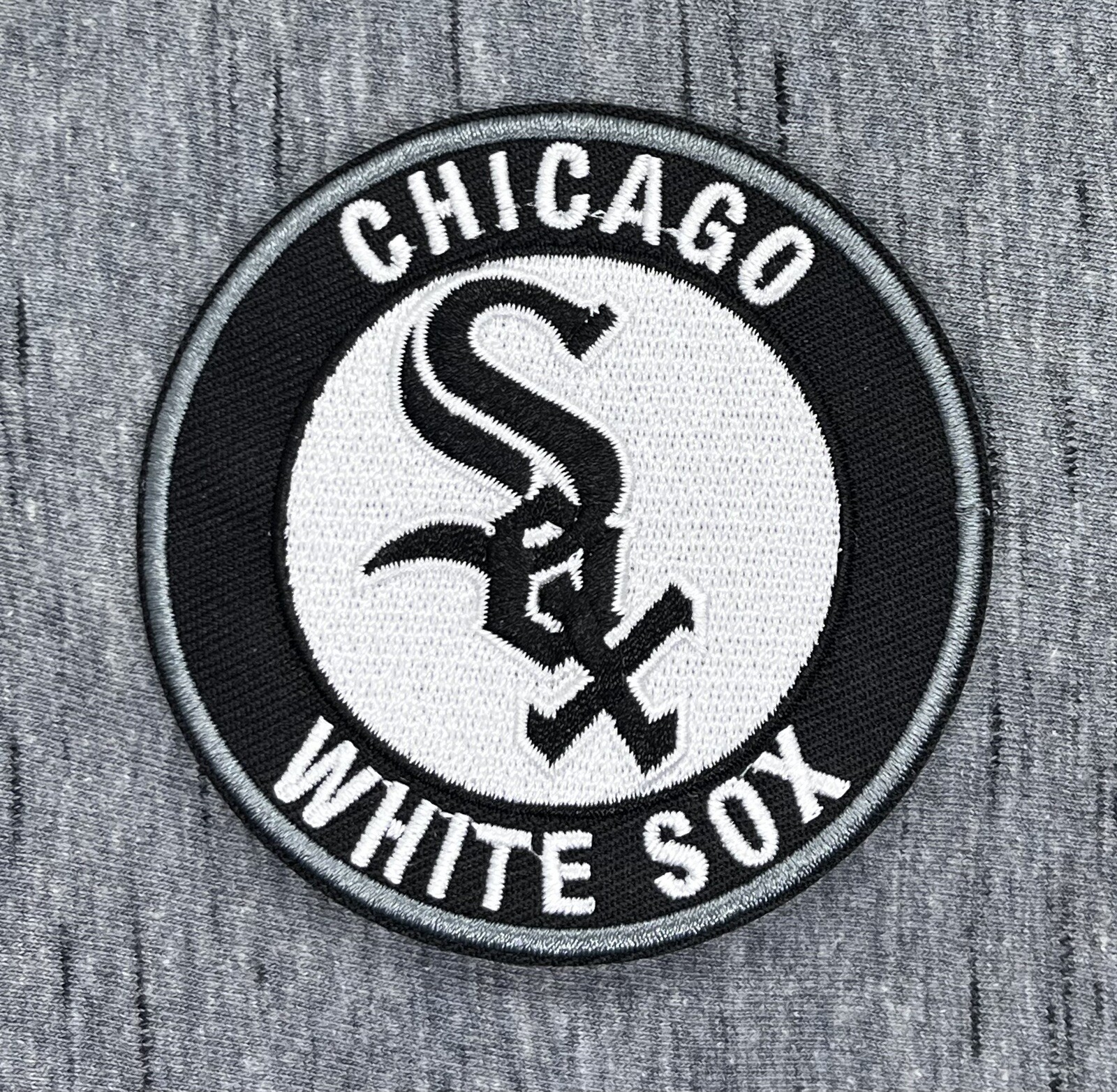 CHICAGO WHITE SOX EMBROIDERED IRON ON PATCH 3” DIAMETER FREE SHIPPING