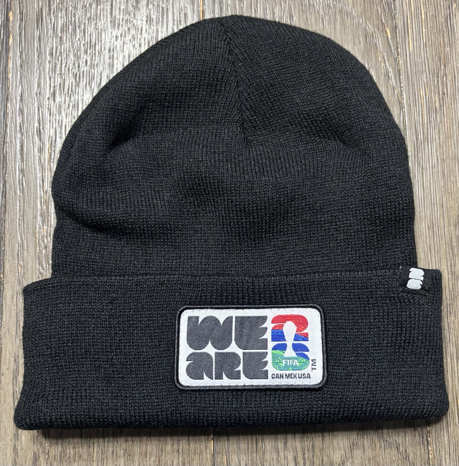 FIFA World Cup 2026 We Are 26 Black Knit Beanie Hat Can Mex USA NWOT
