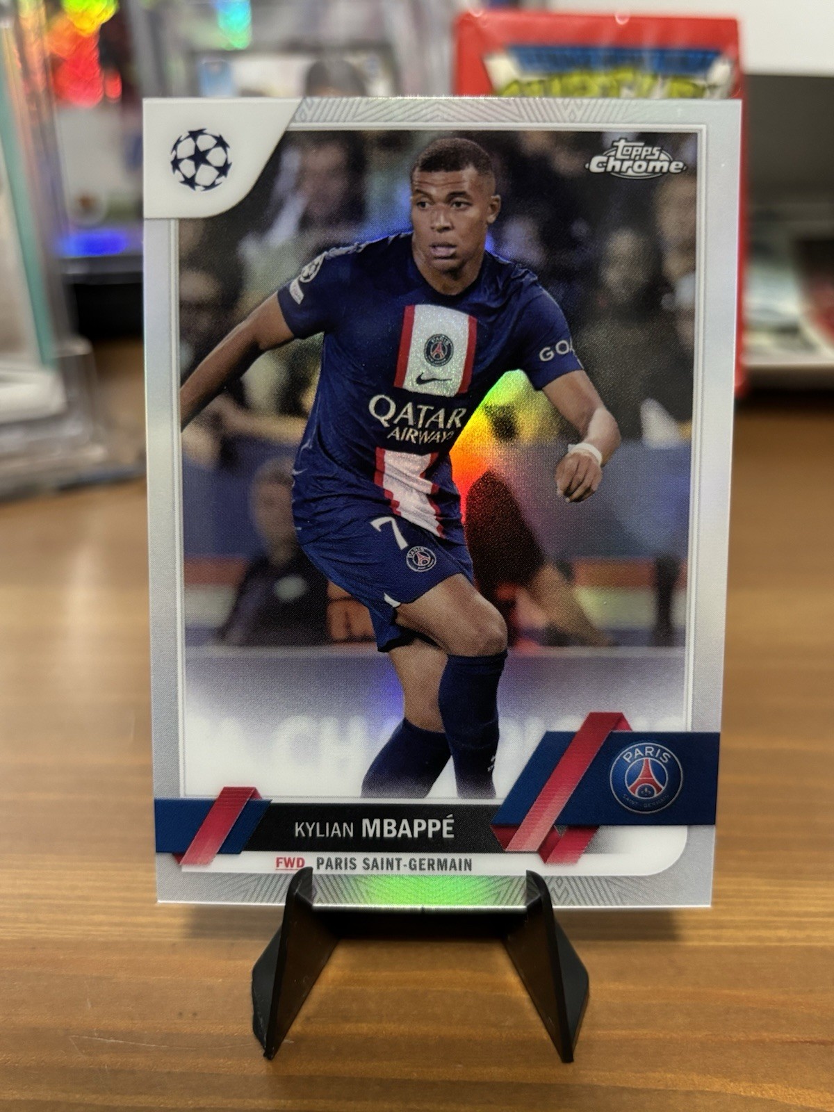 Topps 2022-23 Chrome UEFA Club Competitions Kylian Mbappé #100 Refractor
