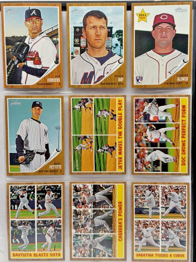 2011 Topps Heritage COMPLETE SET 1-500 + Jackie Robinson Set + All Inserts