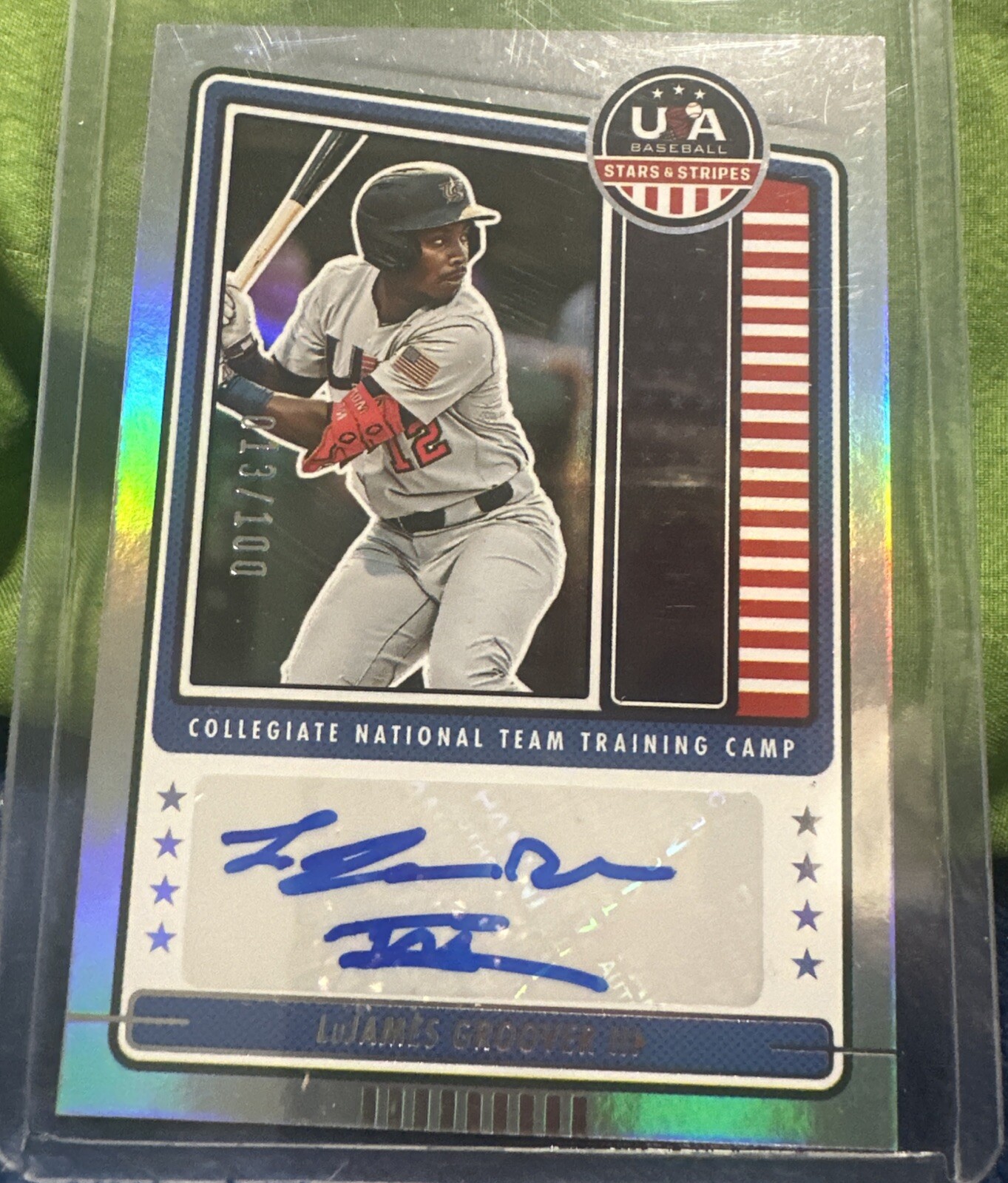 2023 USA Baseball Stars & Stripes National Team LuJames Groover III Auto /100