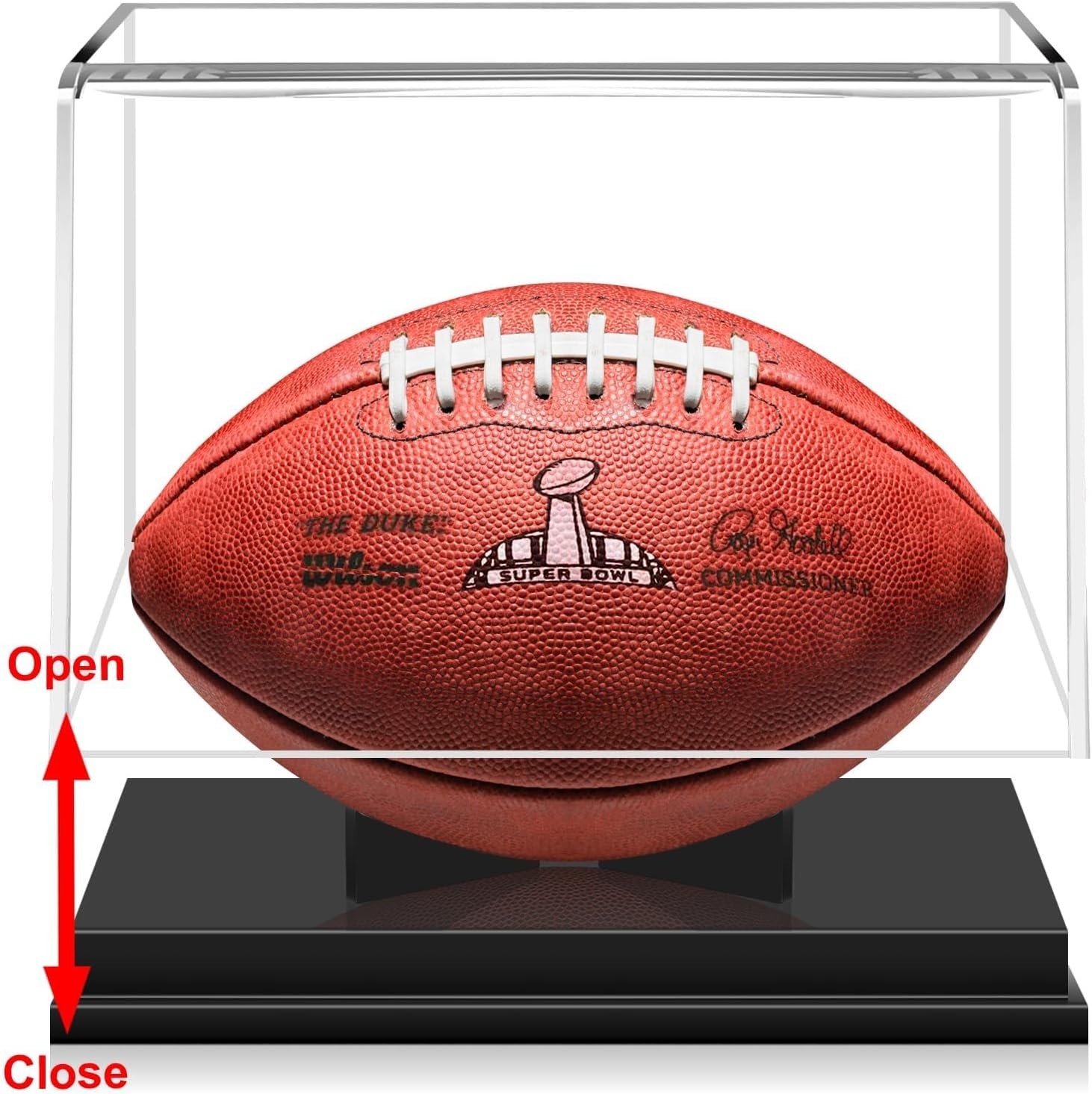 Clear Cube Football Holder – Durable Construction