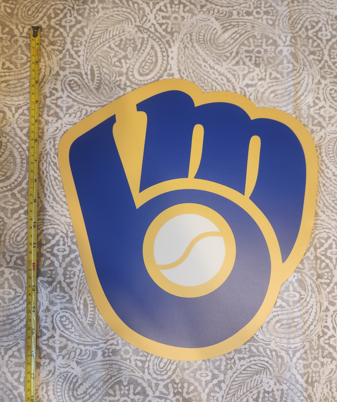 Milwaukee Brewers Baseball LARGE HEAVY MAGNET .85mm Thickness 1 Piece