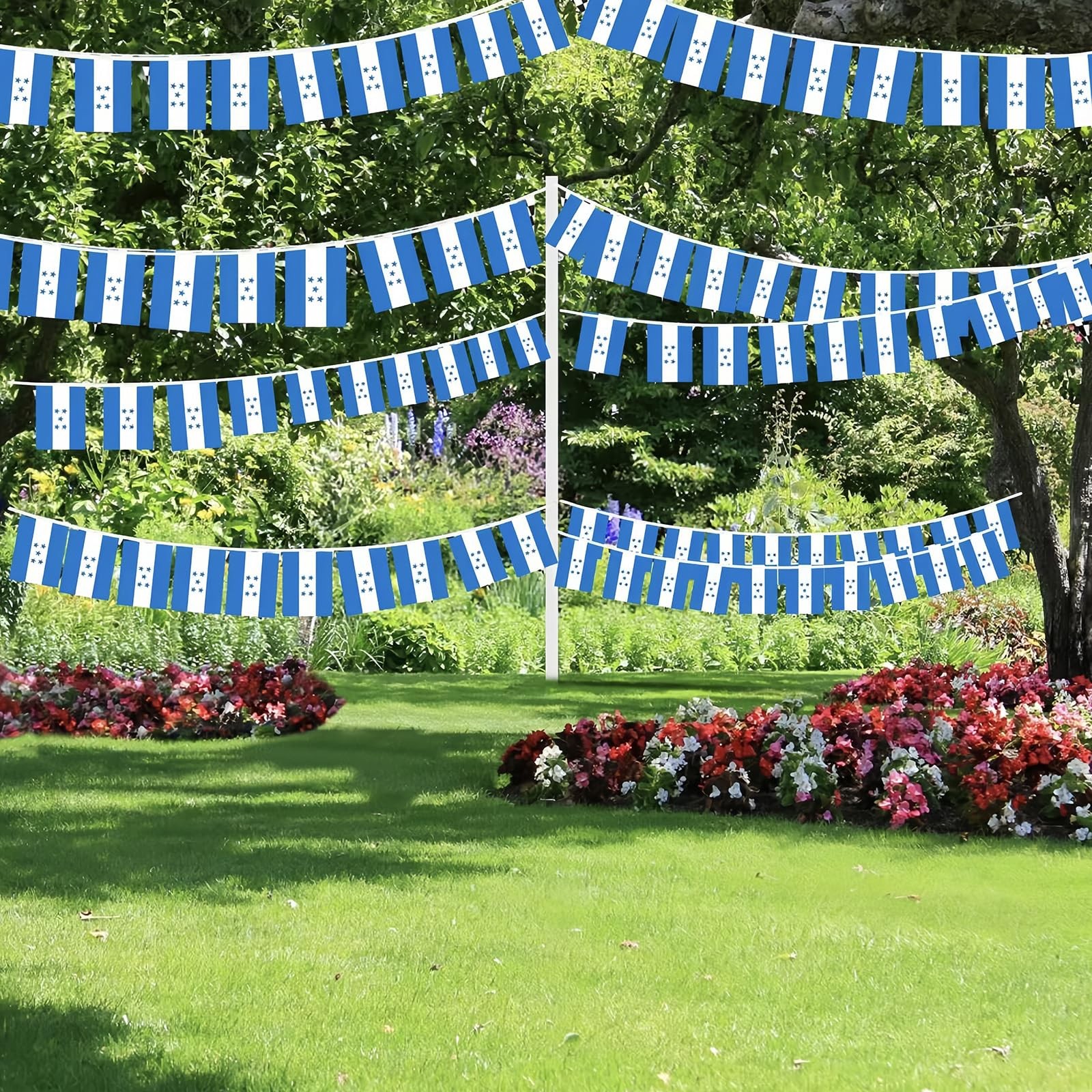AhfuLife 30 Pcs Honduras String Flags for 5.51×8.26 in-30 Pcs,