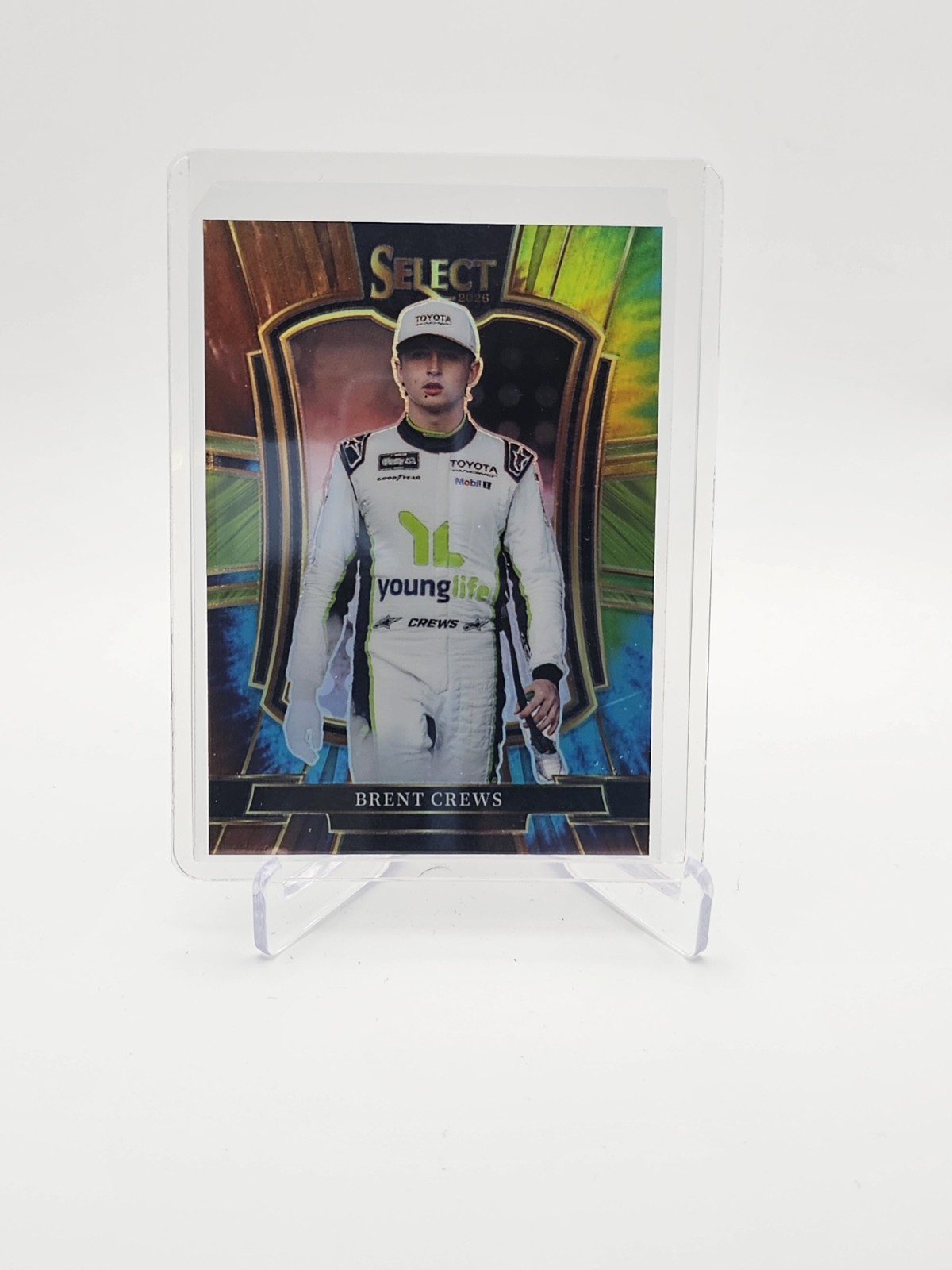2026 Panini Select Brent Crews Trackside Tie Dye Prizm /25
