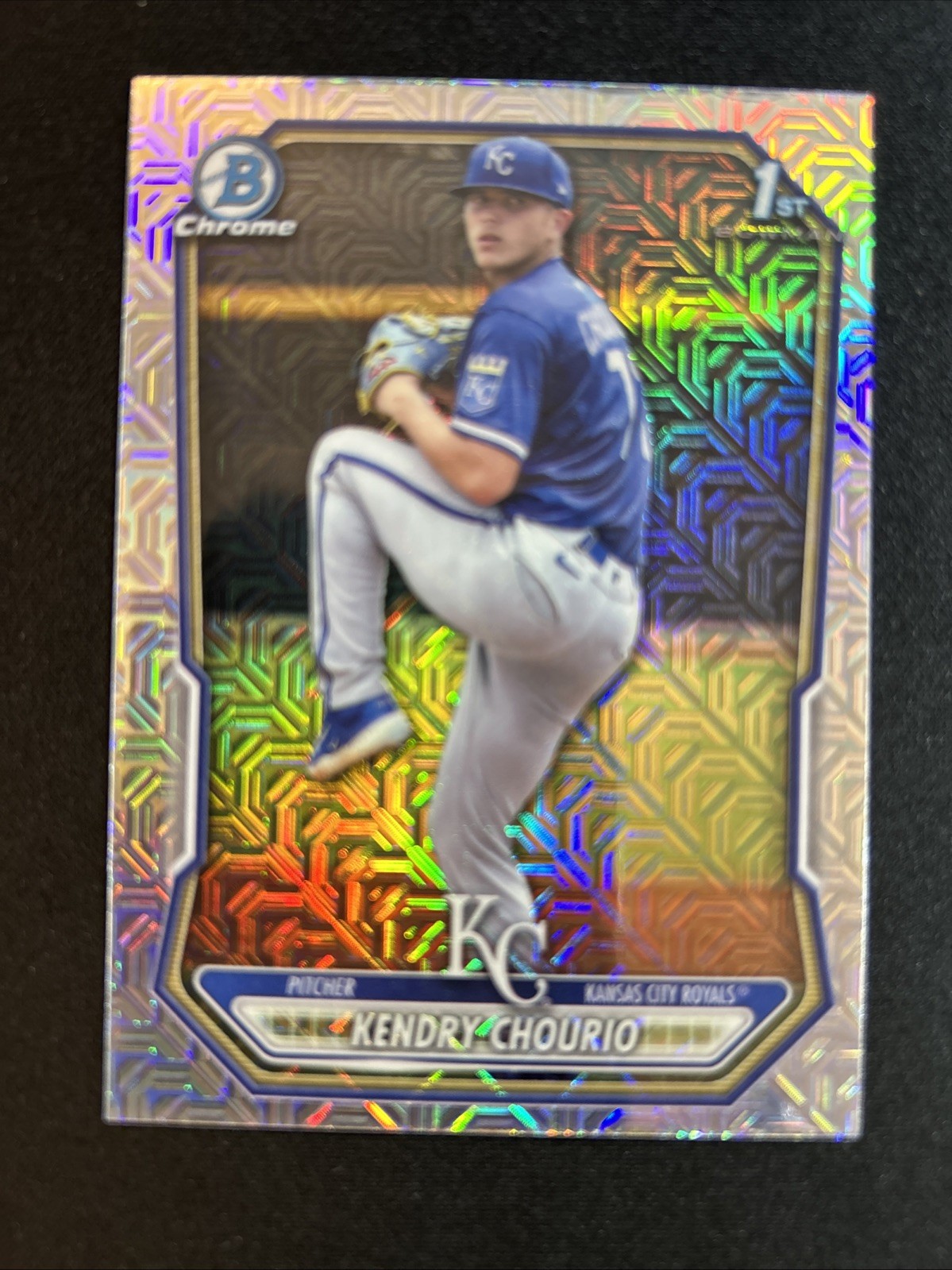 2026 Bowman Chrome 1st Bowman Kendry Chourio Mojo Refractor Royals #BCP-7