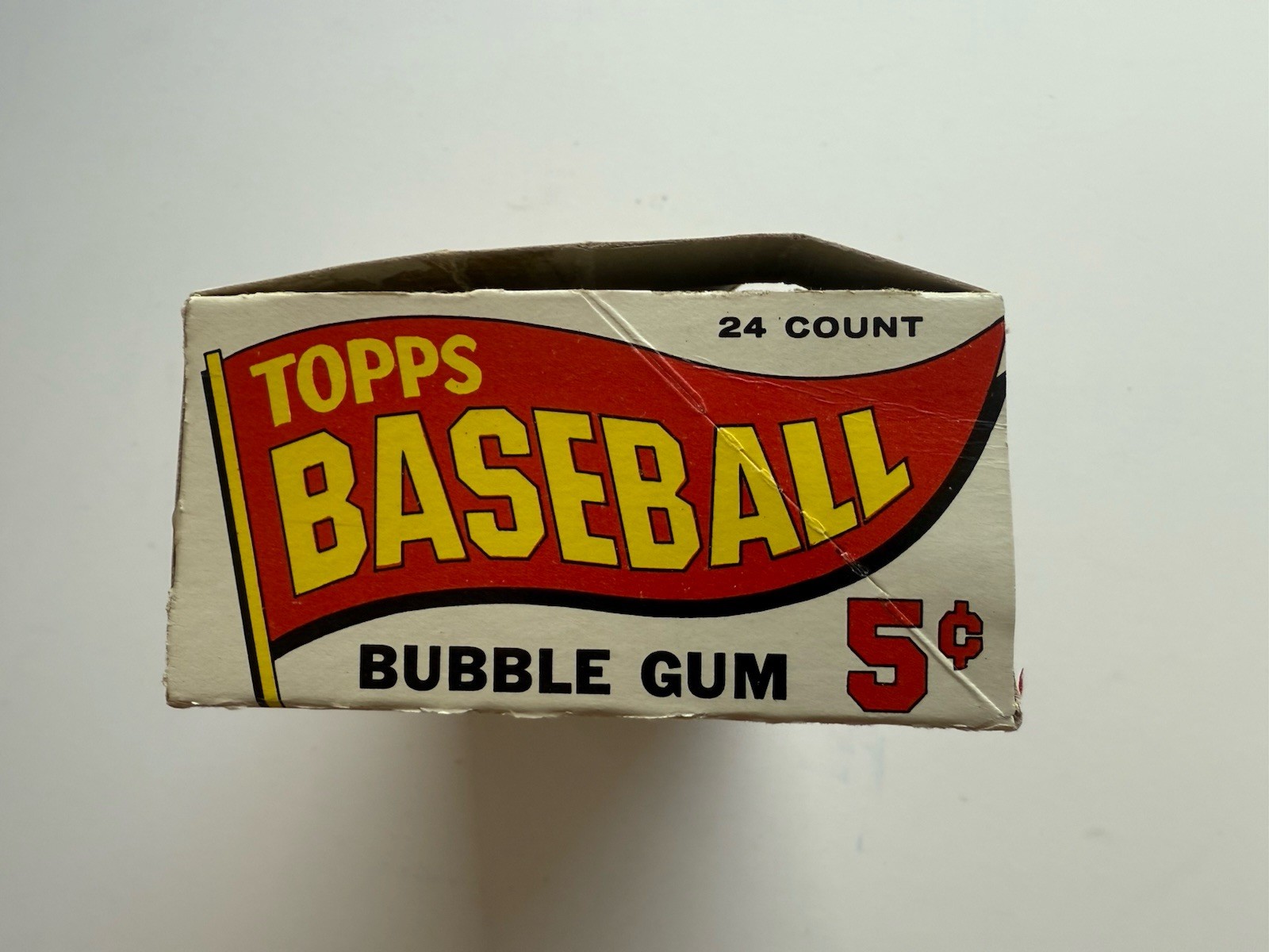 1965 Tops Baseball Original 5c Wax Pack Empty Box EX