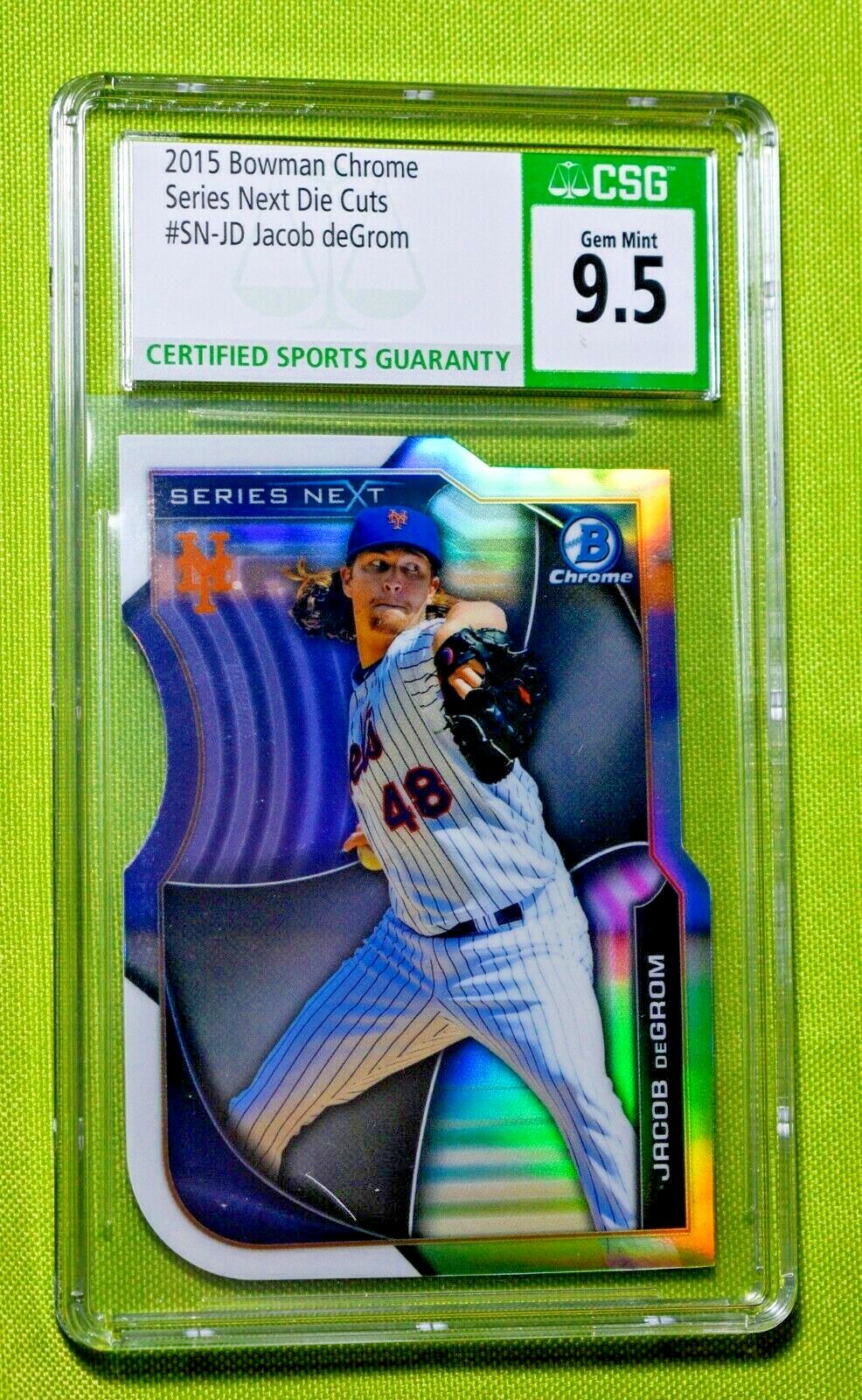 2015 Bowman Chrome JACOB DEGROM Series Next Die-Cut CSG 9.5