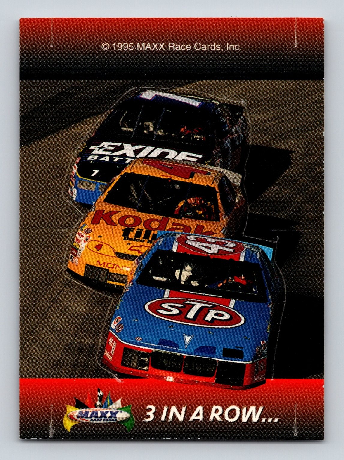 3 In A Row… 1995 Maxx Race Cards Maxx 3 In A Row Insert #2 of 6