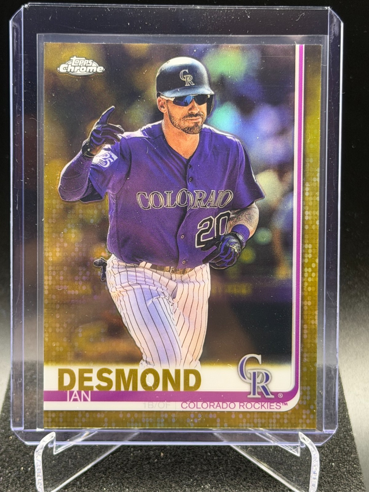 Ian Desmond 2019 Topps Chrome Gold Refractor #46/50 – Colorado Rockies