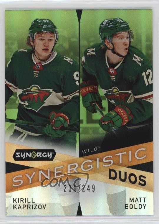 2022 Synergy Synergistic Duos Star-Rookie Green Kirill Kaprizov Matt Boldy 14sr