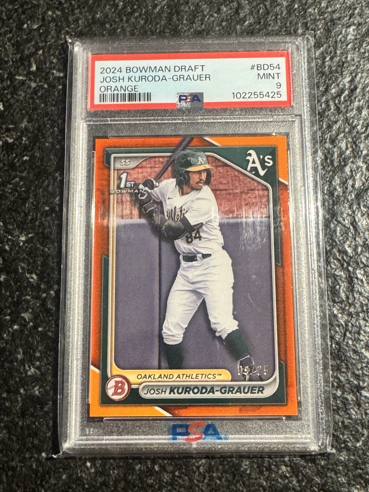 2024 Bowman Draft – Josh Kuroda-Grauer #BD-54 Orange /25 (RC)