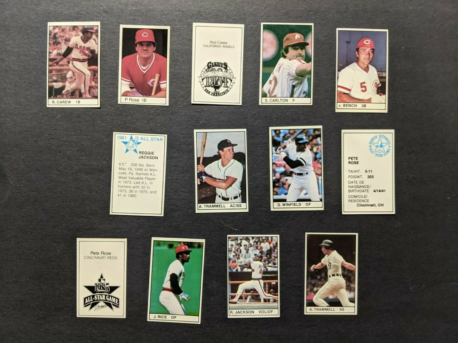MLB All-Star Game Program Player Inserts 1981 1982 1983 1984 1985 1986 U Pick