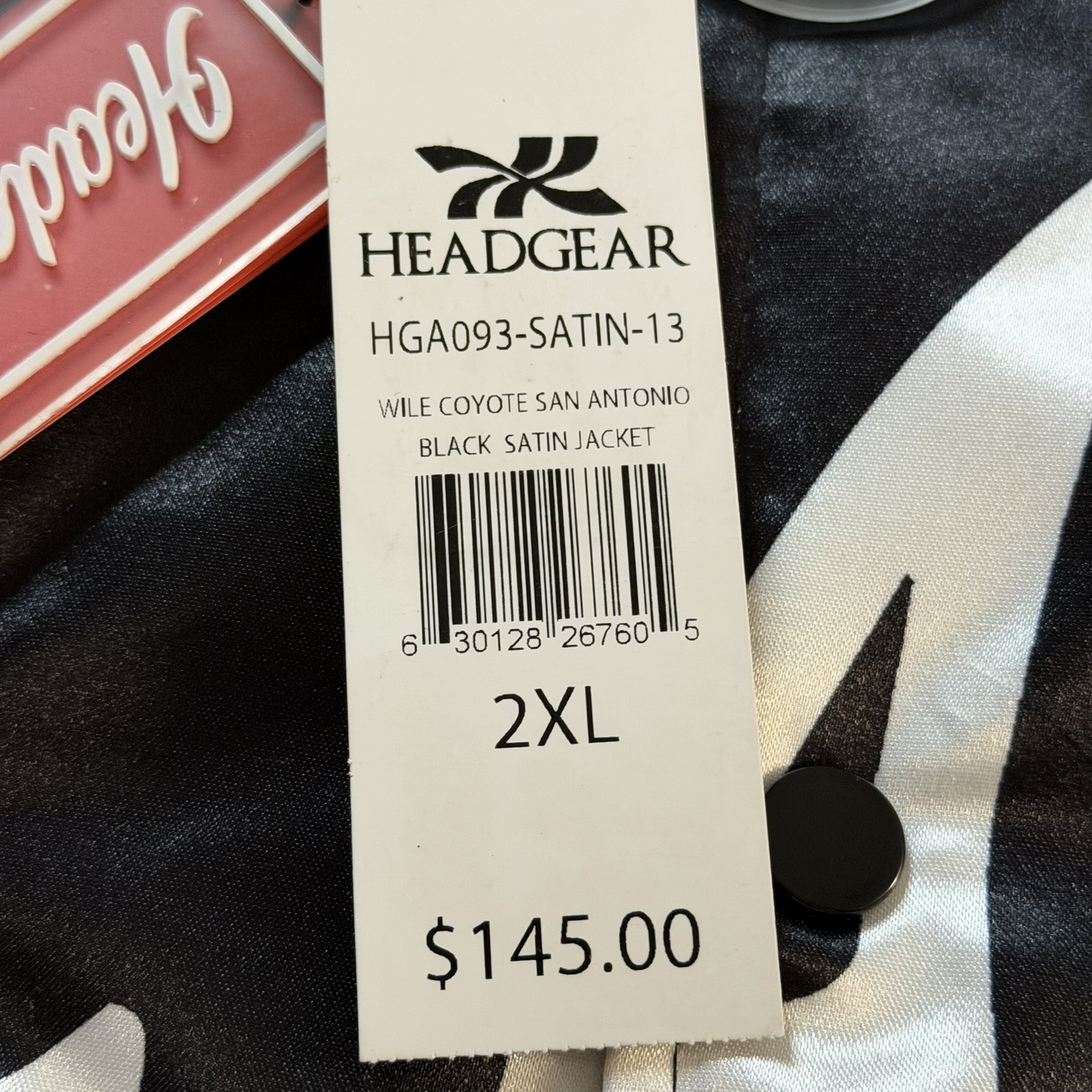 Headgear Classics San Antonio Spurs Wile E. Coyote Satin Jacket NBA 2XL Looney