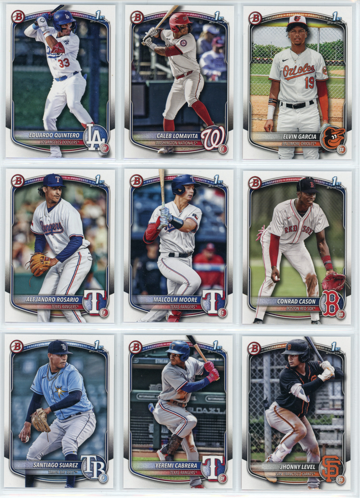 2025 Bowman Prospects – Paper Base – #BP1-150 – You Pick/Choose