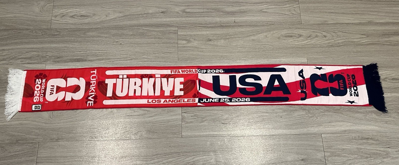 USA vs Turkiye (Turkey) Official 2026 FIFA World Cup Matchup Scarf