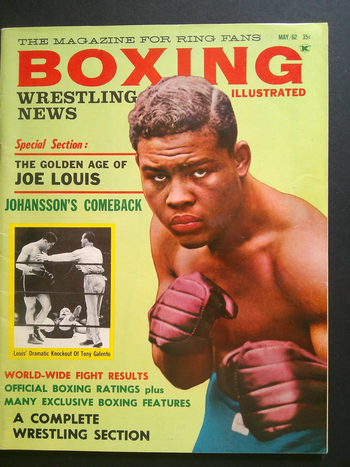 BOXING ILLUSTRATED WRESTLING NEWS MAGAZINE MAY 1962 – JOE LOUIS