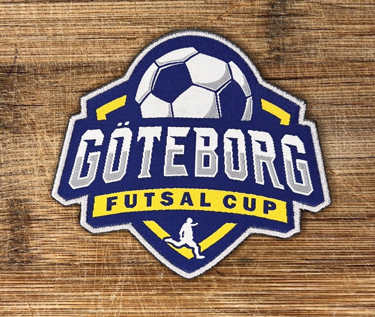 Göteborg Futsal Cup Patch 3.5x3in Woven Soccer Tournament Championship Badge