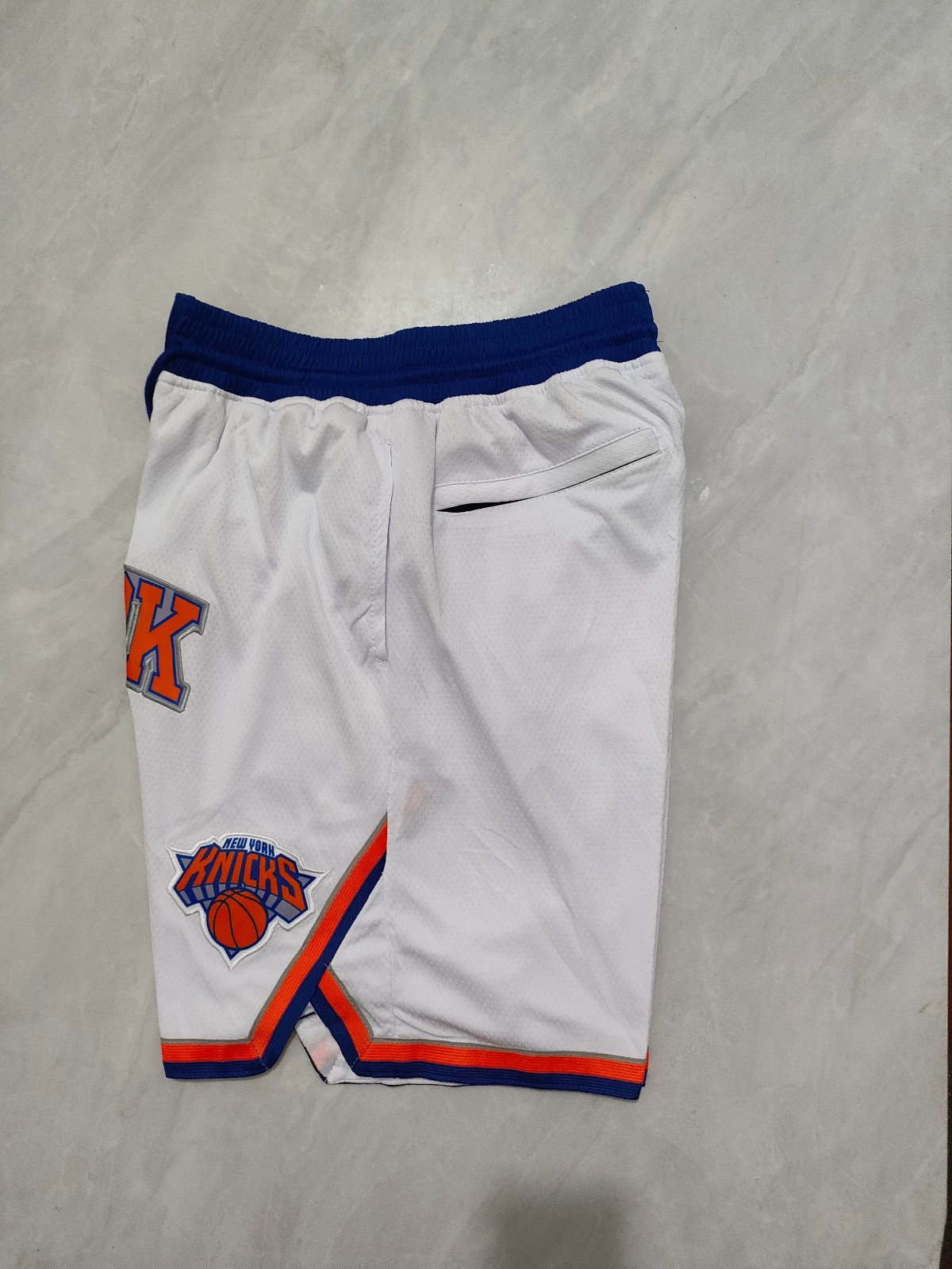 New York Knicks Men White Pockets stitched Shorts Size US