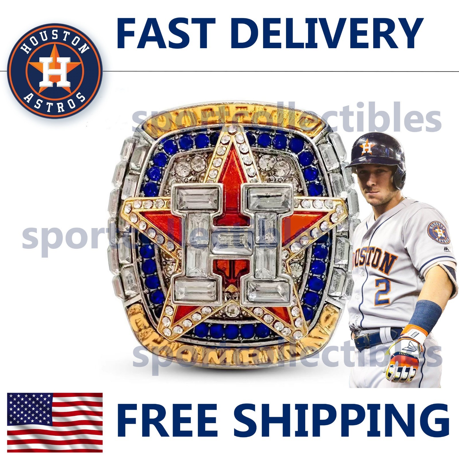 2022 Houston Astros World Series – BREGMAN #2 – Fan Gift – MLB Replica Ring