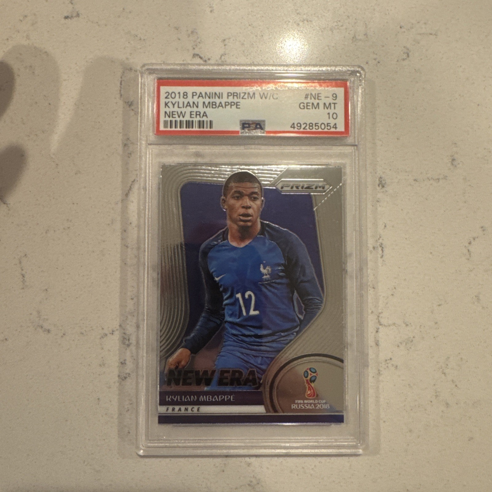 2018 Panini Prizm World Cup Kylian Mbappe #NE-9 New Era PSA 10