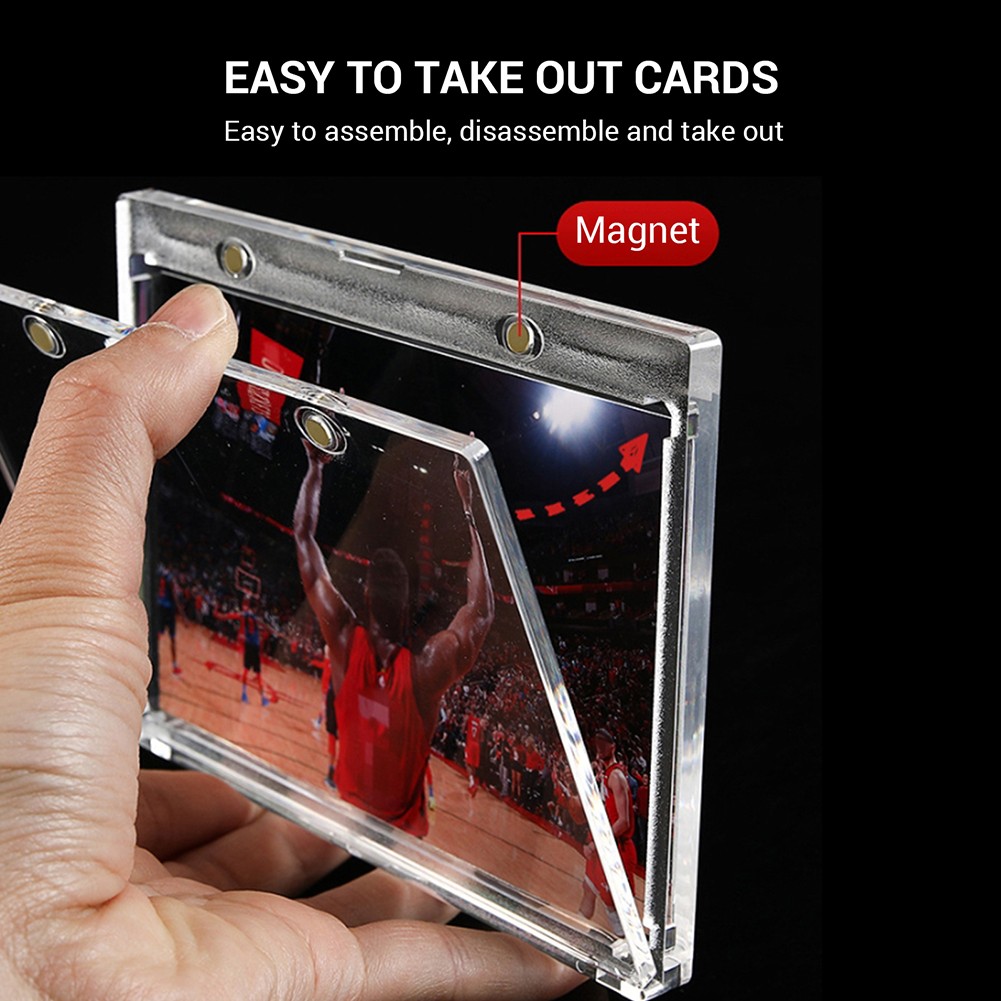 175PT Cards Storage UV Protection Vertical Booklet Magnetic Holder for 2 Cards