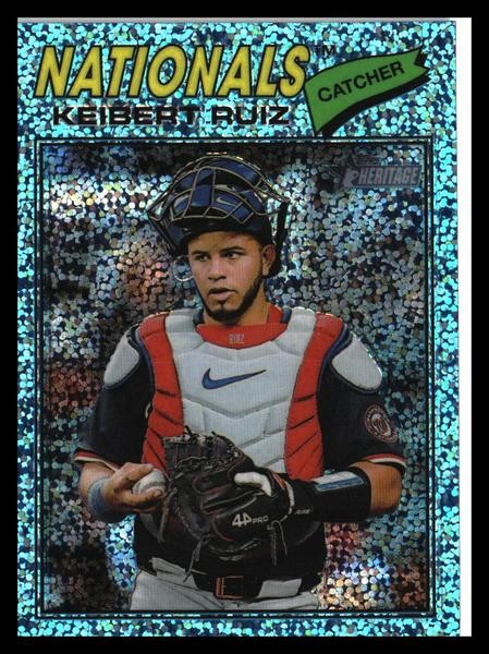 2026 Topps Heritage #201 Keibert Ruiz Chrome Light Blue Sparkle Refractors
