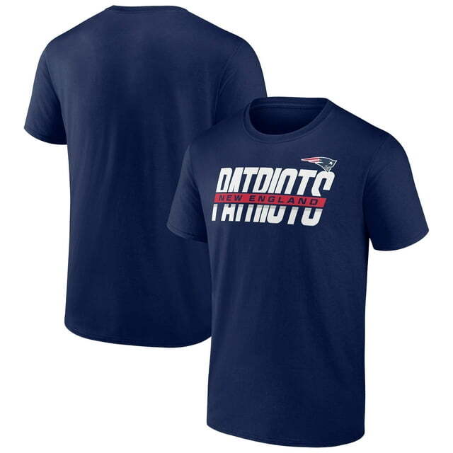 New England Patriots NFL Men’s Navy Team Short Sleeve Crew T-Shirts Tee: M-3XL