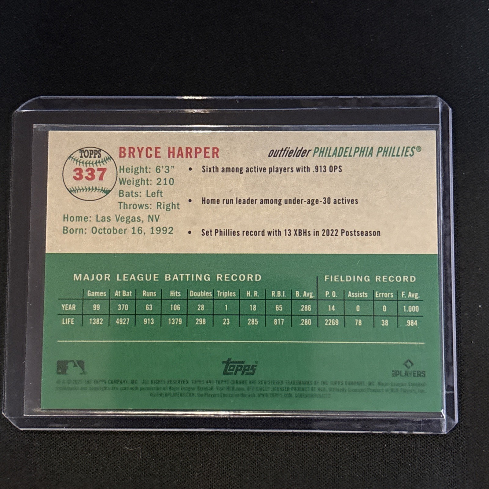 🔥Bryce Harper 2023 Topps Chrome Platinum Anniversary Rose Gold 04/75 Phillies