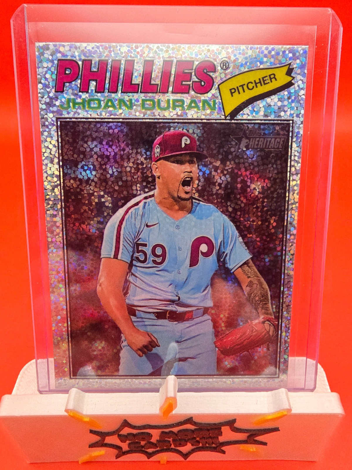 2026 Topps Heritage – Jhoan Duran #14 Chrome Silver Sparkle Refractor
