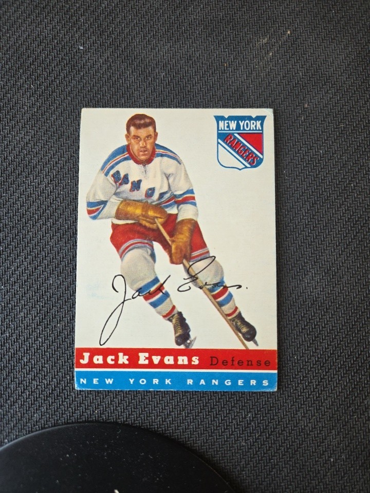 1954 Topps #14 Jack Evans Rangers-Hockey 5 – EX