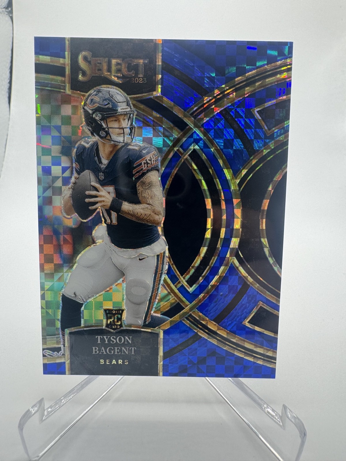 2023 Panini Select – Premier Level Tyson Bagent #123 Blue Prizm /149 (RC)