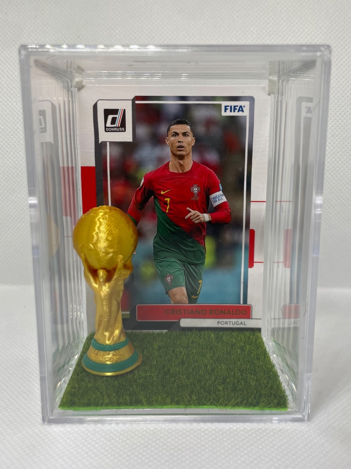 Soccer Card Display Case World Cup Edition Collectible Messi Ronaldo & More!