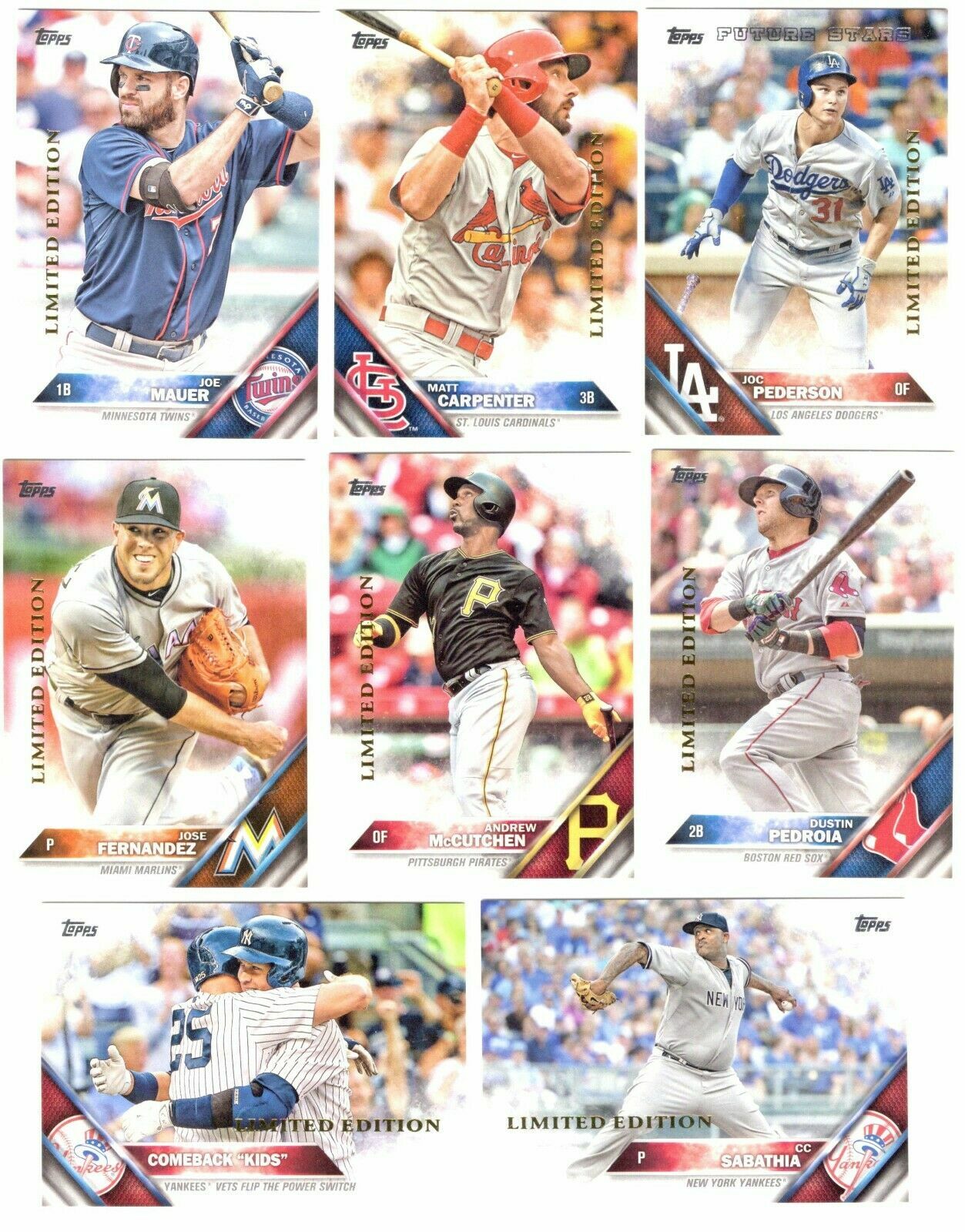 2016 TOPPS SERIES 1 – GOLD LIMITED EDITION – 24pt. STOCK – WHO DO YOU NEED!!