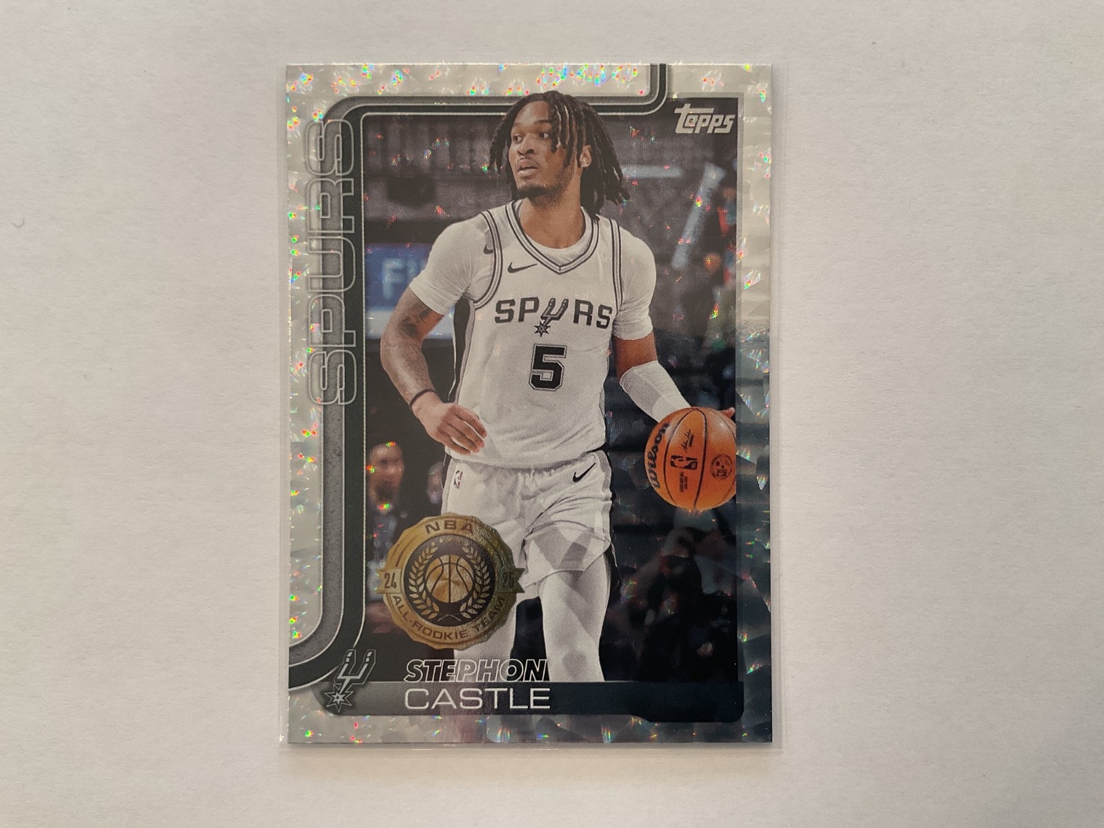 Stephon Castle 2025-26 Topps Flagship Holo Foil Card # 197 Spurs