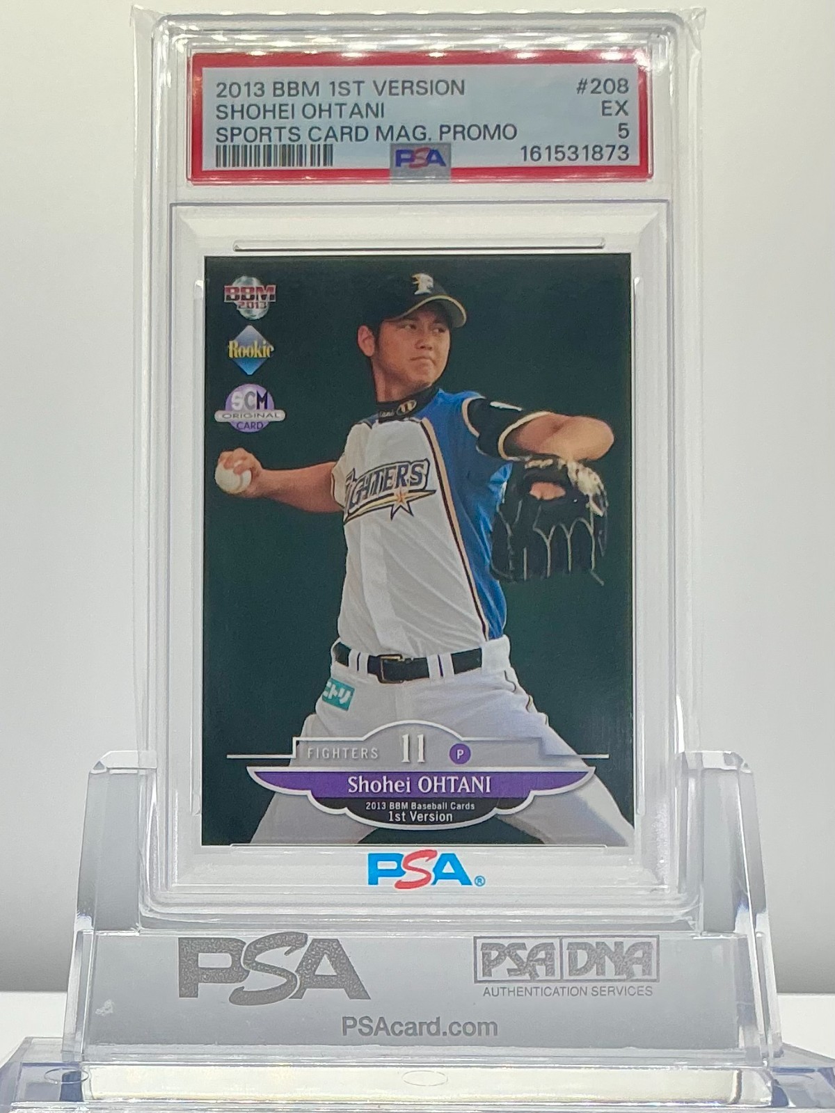 SHOHEI OHTANI 2013BBM 1ST VERSION SPORTS CARD MAG PROMO#208 PSA5!POP7!(RC)