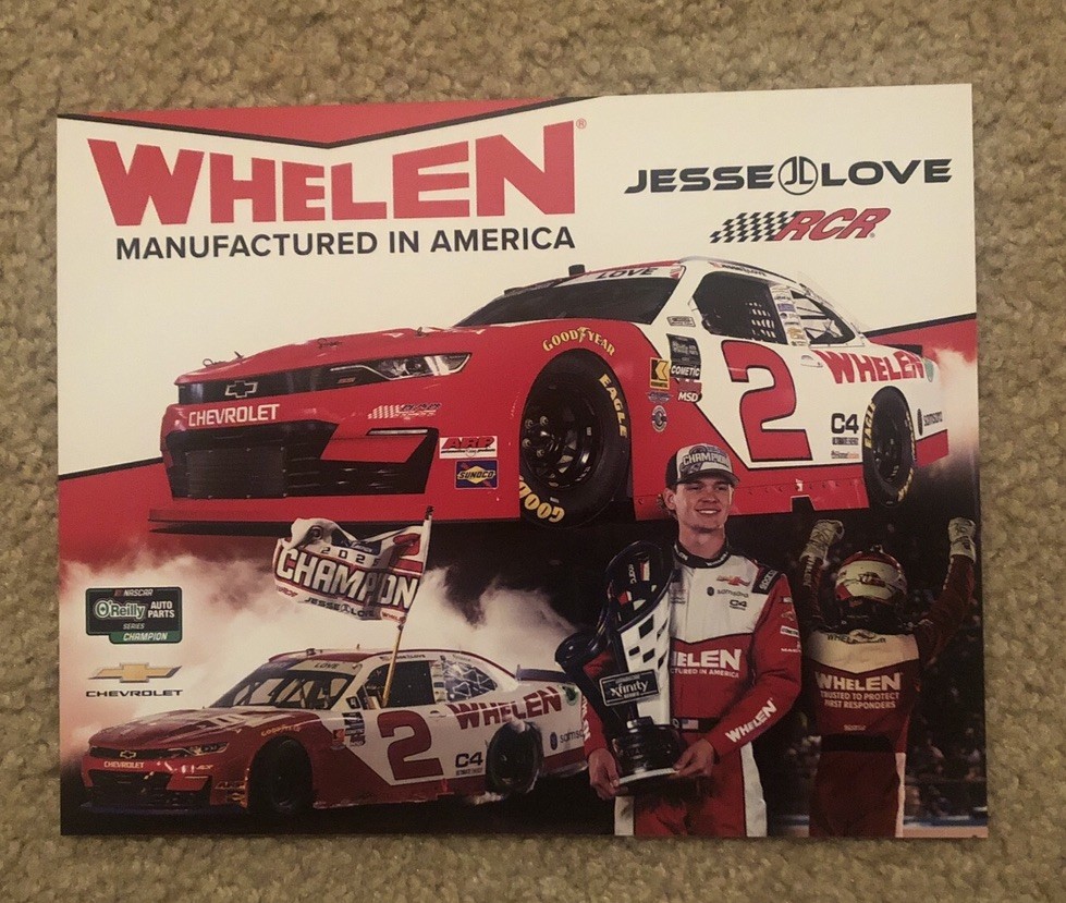 Nascar O’Reilly Auto Parts Driver #2 Jesse Love Whelen 2026 Postcard