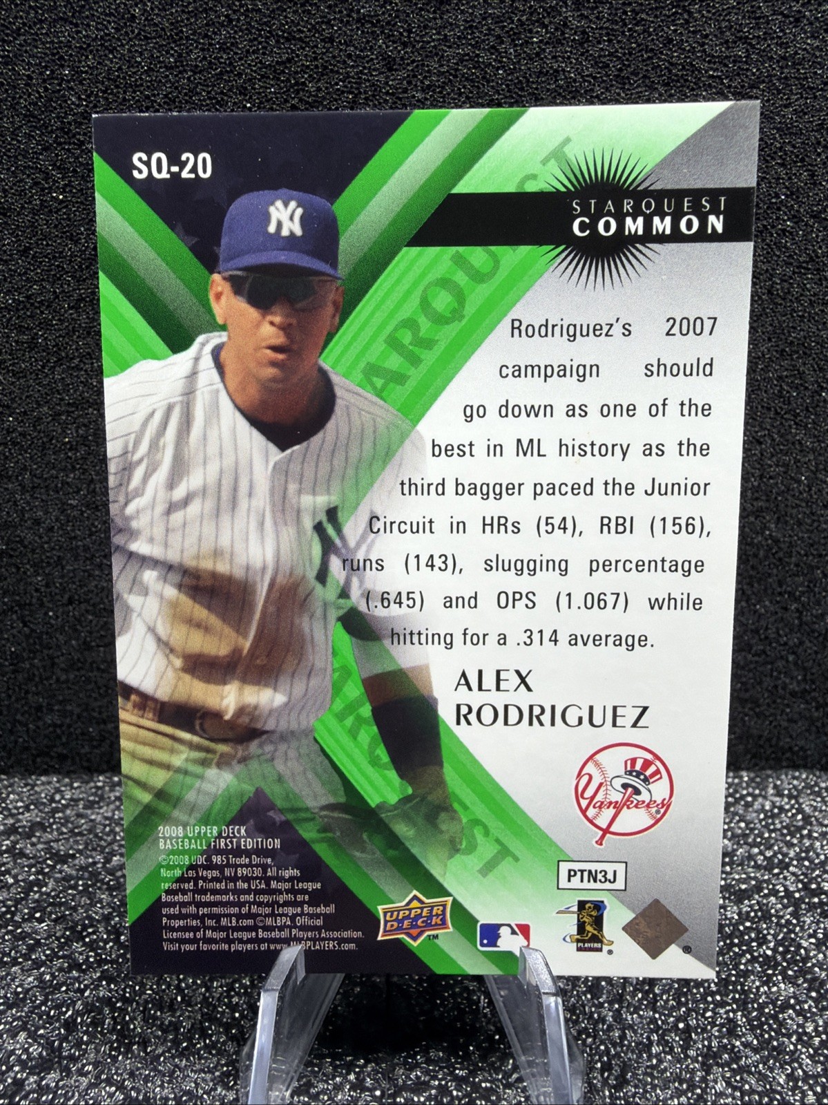 2008 Upper Deck First Edition – Starquest Alex Rodriguez #SQ-20 Common