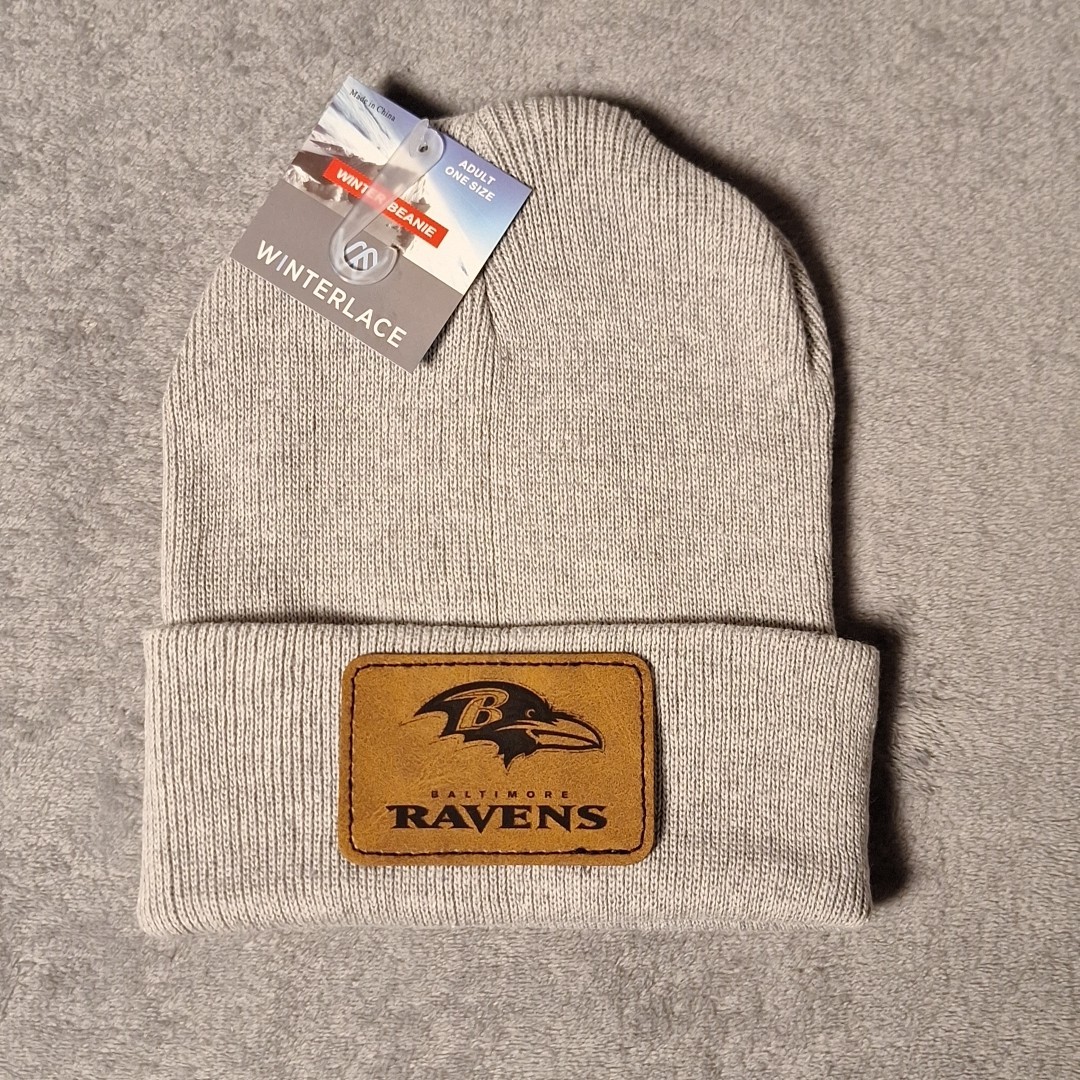 Ravens Leather Rectangle Patch NFL (Patch Only)