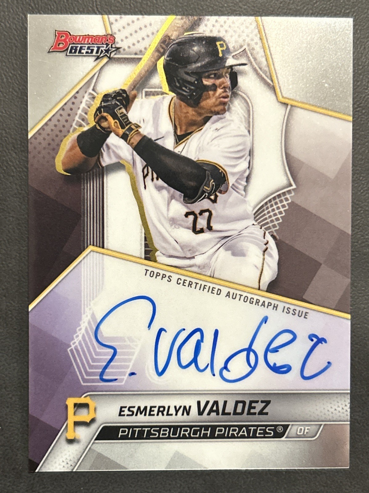 Esmerlyn Valdez 2025 Bowman’s Best Of 2025 Auto Pittsburgh Pirates Call Up