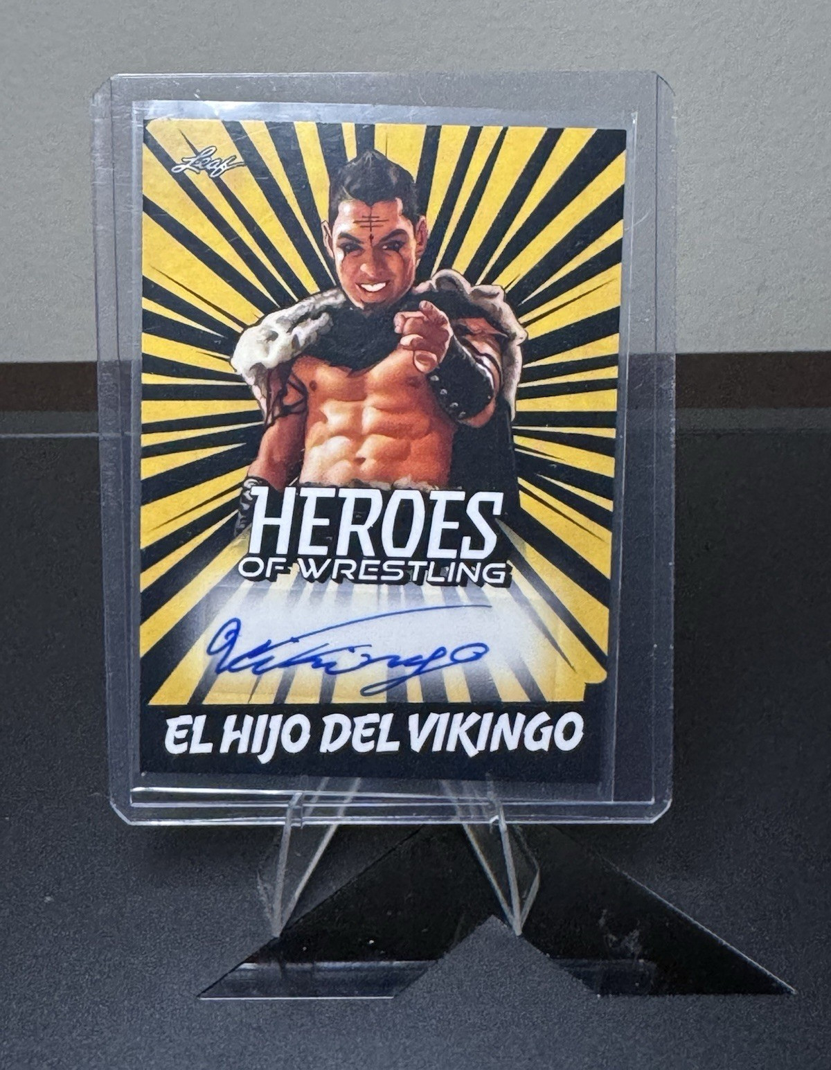 Leaf 2023 Heroes of Wrestling El Hijo Del Vikingo Auto Autographs #BA-EHV