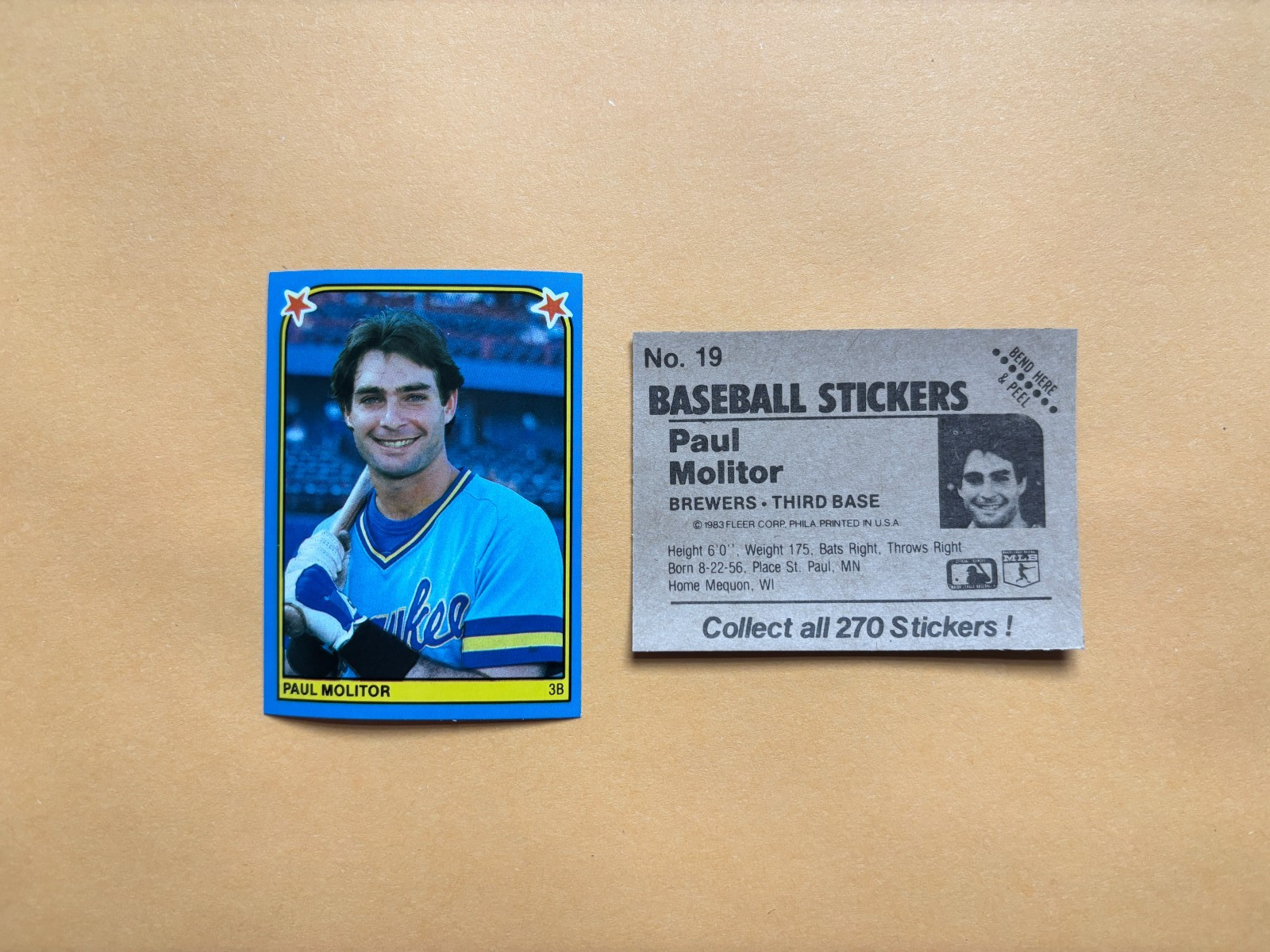 U Pick from 195 different Paul Molitor Oddball items 1979-1995