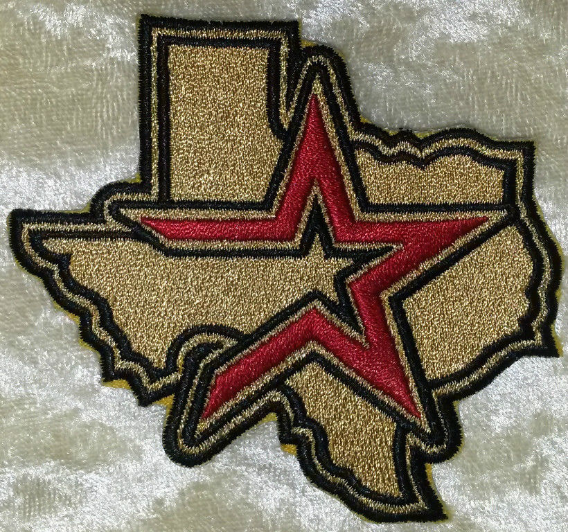 Houston Astros Texas State 3.5″ Iron /Sew On Embroidered Patch~USA Seller!