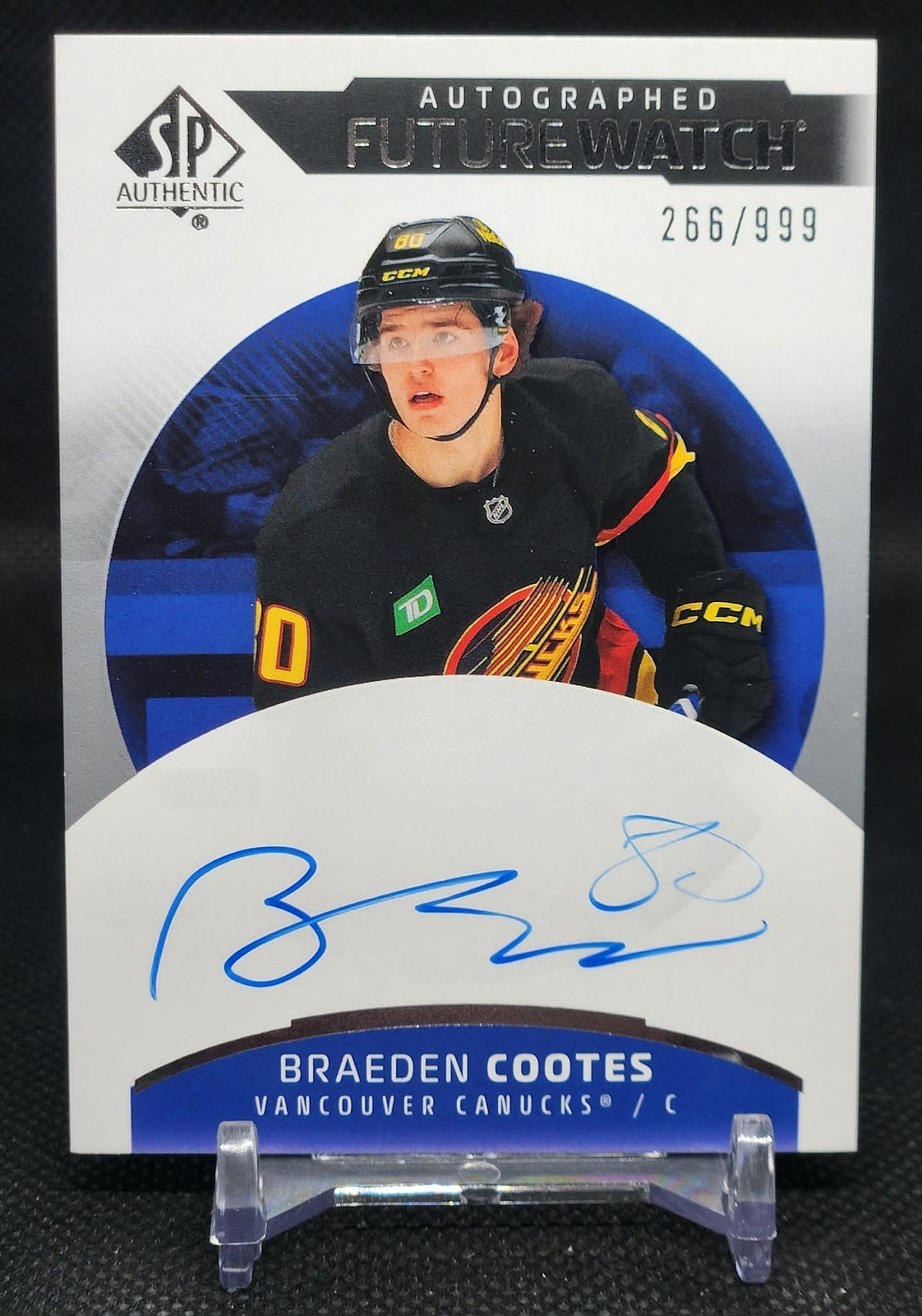 2025-26 Upper Deck SP Authentic Braeden Cootes Future Watch Auto #’D /999 #175