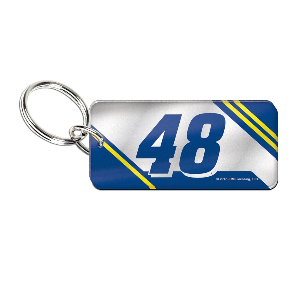 Jimmie Johnson Wincraft #48 Rectangular Laser Cut Key Ring FREE SHIP!