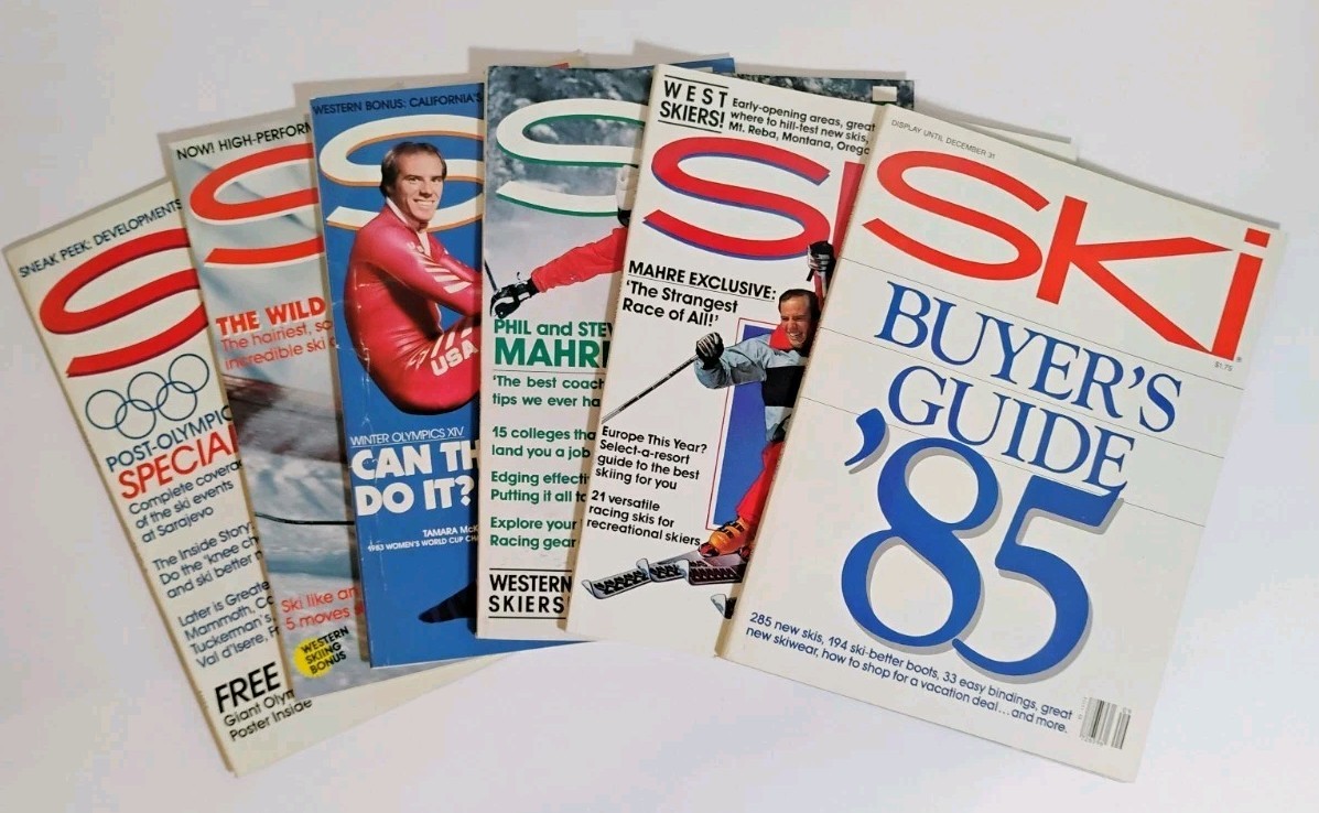 Ski Magazine 1984 Lot (6) XIV Olympic Specials Poster 85 Buyers Guide Mahre