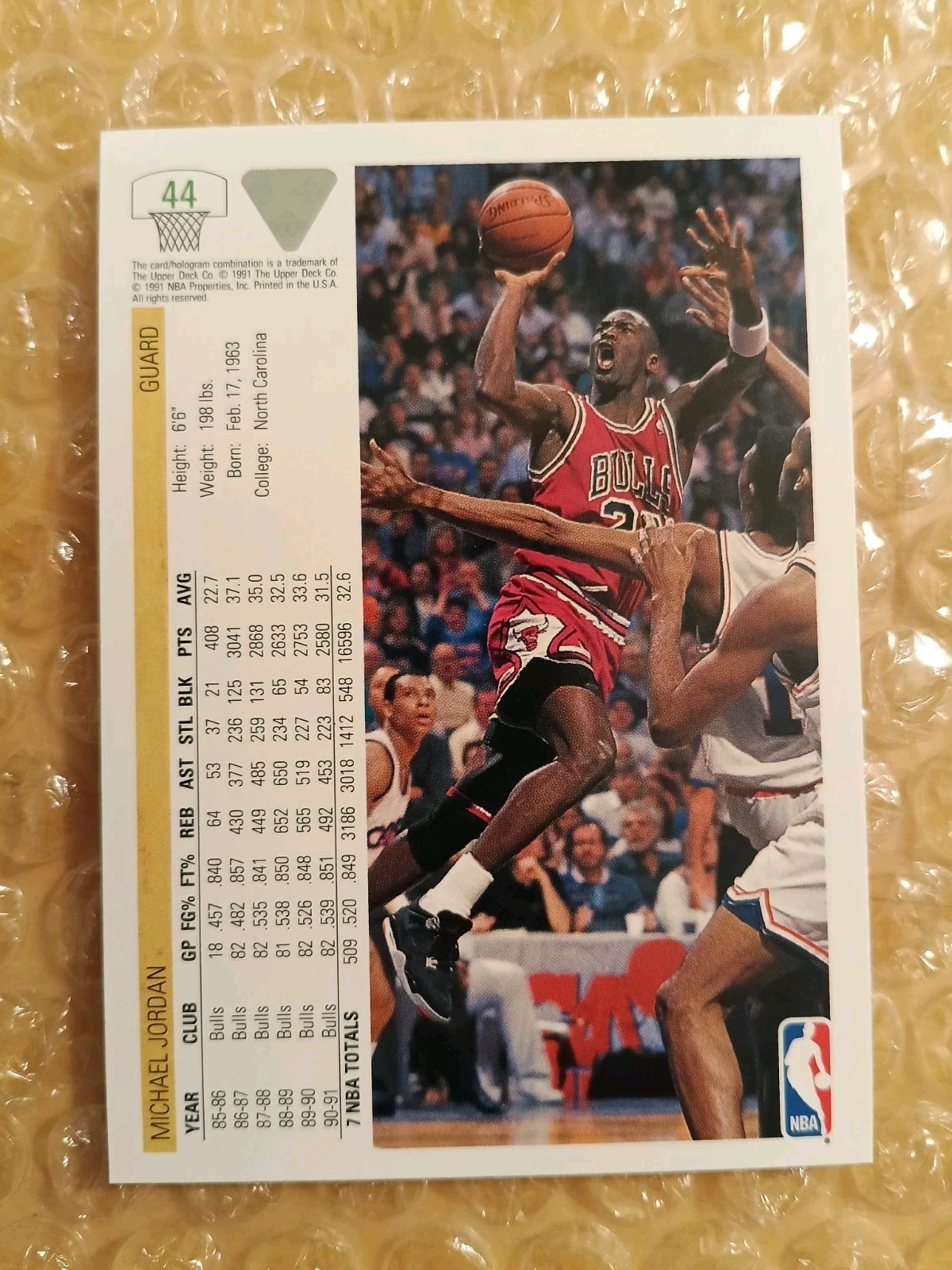 1991-92 Upper Deck – Michael Jordan #44 – Free Shipping