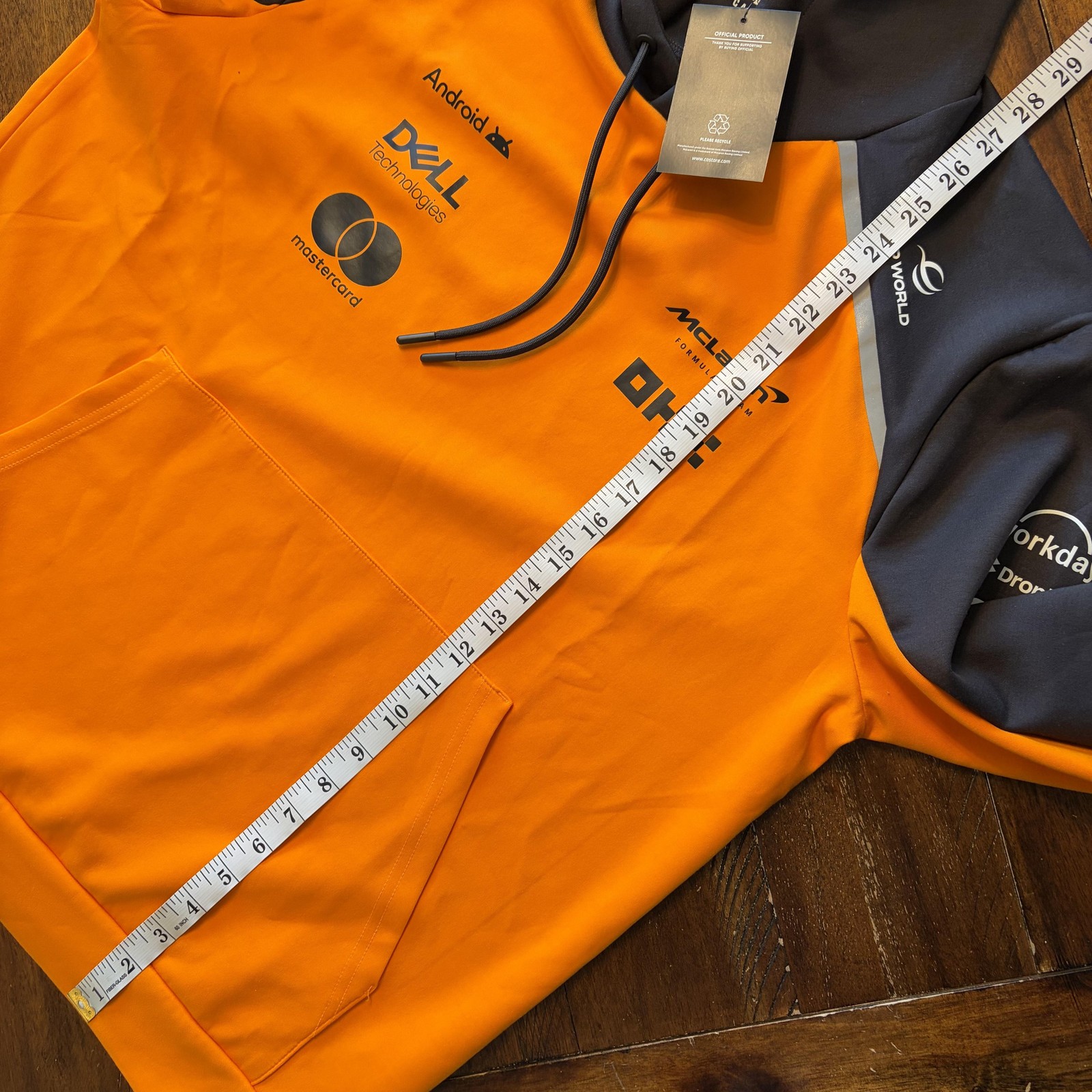 McLaren Formula 1 Team Sweatshirt Mens XL Orange F1 Racing Castore Hoodie