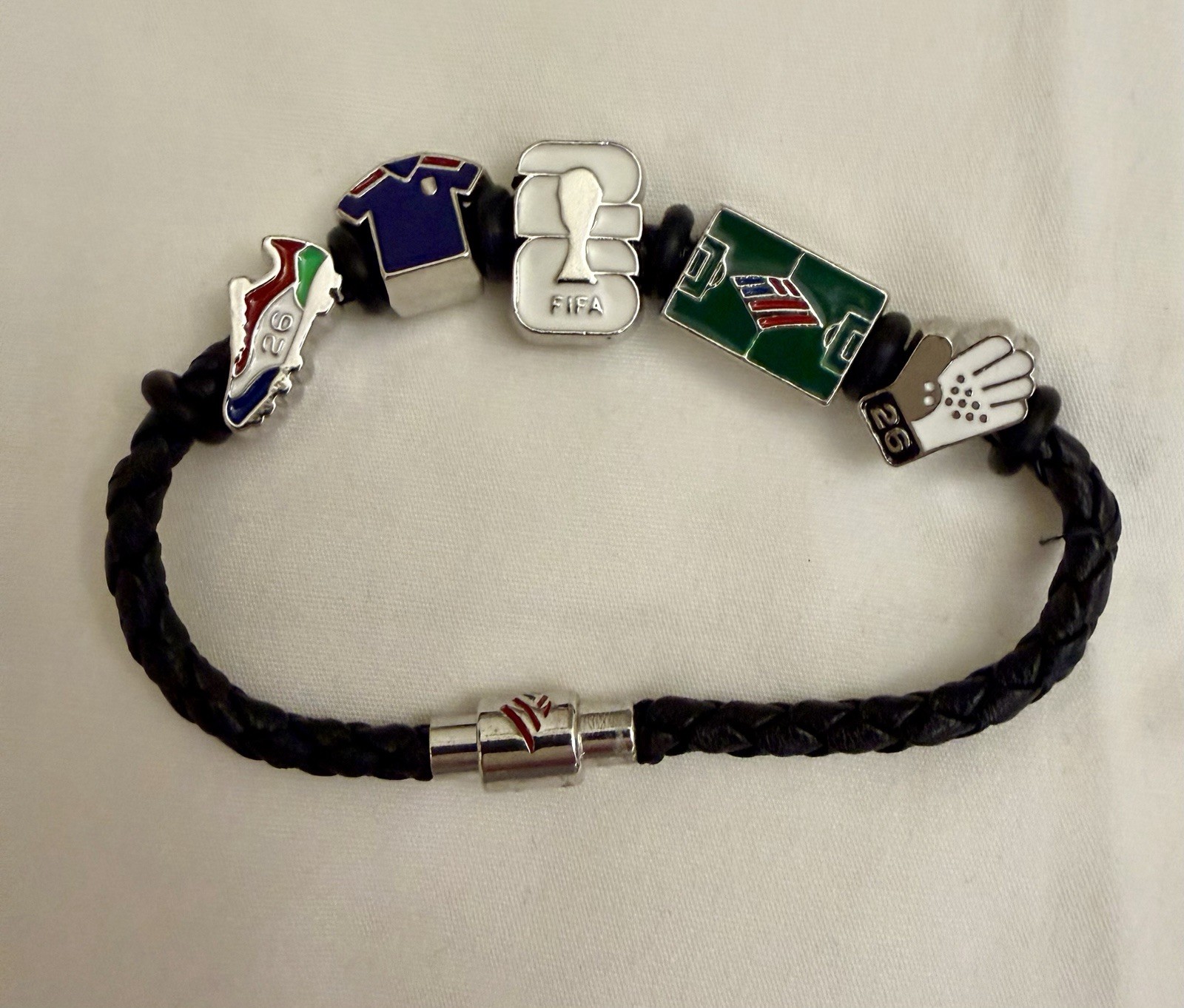 FIFA WORLD CUP CHARM BRACELET SGA 2026 SOCCER MATCH BOA BANK OF AMERICA