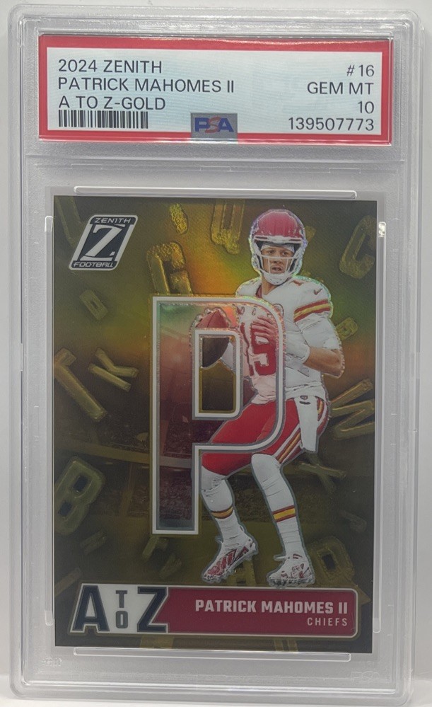 2024 Panini Zenith A To Z Gold Prizm Patrick Mahomes II #02/10 PSA 10 GEM SP SSP